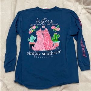 Simply southern blue long sleeve tee